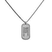Collana Targhetta Classica Multi Incisioni - Argento 925