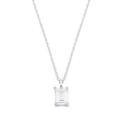 Nature Love Necklace - White Crystal [Sterling Silver]