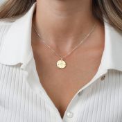 Herzkompass Kette mit Koordinaten [Sterlingsilber / 583er Gold]