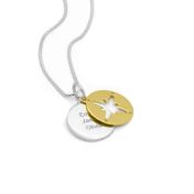 Heart Compass Name Necklace [Sterling Silver / 14 Karat Gold]