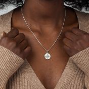 Heart Compass Name Necklace [Sterling Silver / 14 Karat Gold]