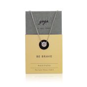 BE BRAVE - Sterling Silver Pendant Box Chain Necklace