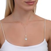 BE BRAVE - Tail Chain Sterling Silver Necklace with Swarovski® Crystal