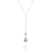 BE BRAVE - Tail Chain Sterling Silver Necklace with Swarovski® Crystal