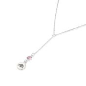 BE CREATIVE - Tail Chain Sterling Silver Necklace with Swarovski® Crystal