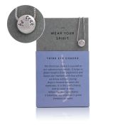 BE FREE - Sterling Silver Pendant Box Chain Necklace