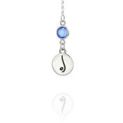 BE FREE - Tail Chain Sterling Silver Necklace with Swarovski® Crystal