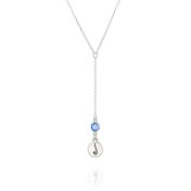 BE FREE - Tail Chain Sterling Silver Necklace with Swarovski® Crystal