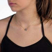 BE LOVE - Sterling Silver Pendant Box Chain Necklace