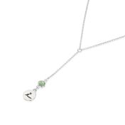 BE LOVE - Tail Chain Sterling Silver Necklace with Swarovski® Crystal