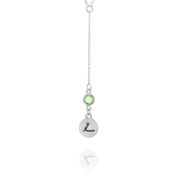 BE LOVE - Tail Chain Sterling Silver Necklace with Swarovski® Crystal