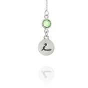 BE LOVE - Tail Chain Sterling Silver Necklace with Swarovski® Crystal