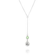BE LOVE - Tail Chain Sterling Silver Necklace with Swarovski® Crystal
