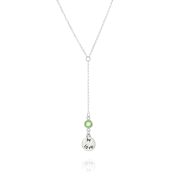 BE LOVE - Tail Chain Sterling Silver Necklace with Swarovski® Crystal