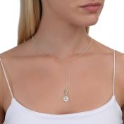 BE LOVE - Tail Chain Sterling Silver Necklace with Swarovski® Crystal