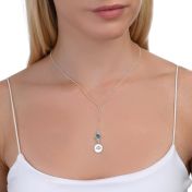 BE PURE - Tail Chain Sterling Silver Necklace with Swarovski® Crystal