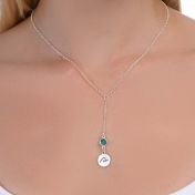 BE PURE - Tail Chain Sterling Silver Necklace with Swarovski® Crystal