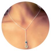 BE PURE - Tail Chain Sterling Silver Necklace with Swarovski® Crystal
