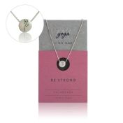 BE STRONG - Sterling Silver Pendant Box Chain Necklace