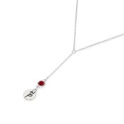 BE STRONG - Tail Chain Sterling Silver Necklace with Swarovski® Crystal