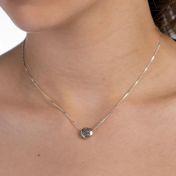 JUST BE - Sterling Silver Pendant Box Chain Necklace