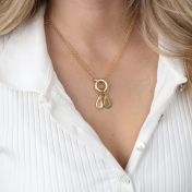 Collier Anna à Double Couche [Plaqué Or 18ct] - avec Charms Gravés
