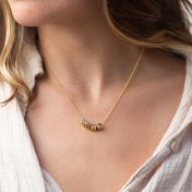 Collier Cube avec Initiales - Vermeil 18ct