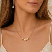 Collier Cube avec Initiales - Vermeil 18ct