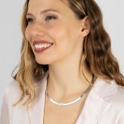 Herringbone Initial Necklace [Sterling Silver]