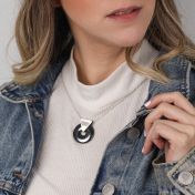 Collar Círculo de la Mente con Nombre [Plata de Ley]