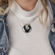 Collar Círculo de la Mente con Nombre [Plata de Ley]