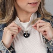 Collar Círculo de la Mente con Nombre [Plata de Ley]