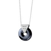 Collar Círculo de la Mente con Nombre [Plata de Ley]