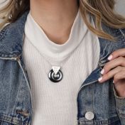 Collar Círculo de la Mente con Nombre [Plata de Ley]