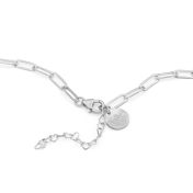 Collier Trombone Grand Cercle de Famille avec Prénoms - Argent