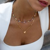 Collana Sblocca il Mio Cuore con Iniziali [Oro Vermeil 18kt]
