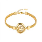 Ties of Heart Map Bracelet with Milanese Chain [18K Gold Vermeil]