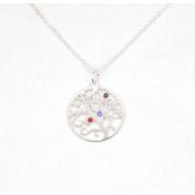 Tree of Life Birthstone Necklace [Sterling Silver]