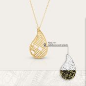 Levensdraad Kaart Ketting [18K Goud Vermeil]