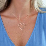 Unser Herz Kette mit Gravur [750er Rosévergoldet]