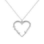 Our Heart Name Necklace [Sterling Silver]