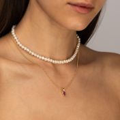 Collier Aurelia avec Pierre de Naissance et Diamants - Vermeil 18ct