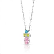 Mother’s Bloom Birthstone Necklace [Silver]