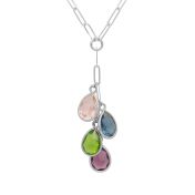 Paperclip Style Enchanted Birthstone Necklace [Sterling Silver]