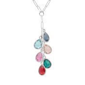 Paperclip Style Enchanted Birthstone Necklace [Sterling Silver]