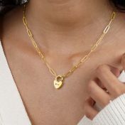 Collana Sblocca il Mio Cuore con Iniziali [Oro Vermeil 18kt]
