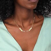 Melissa Paperclip Name Necklace [18K Gold Plated]