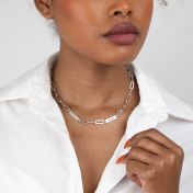 Melissa Paperclip Name Necklace [Sterling Silver]