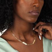 Melissa Paperclip Name Necklace [18K Gold Plated]
