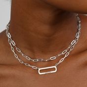 Klassische Paperclip Kette [Sterlingsilber]